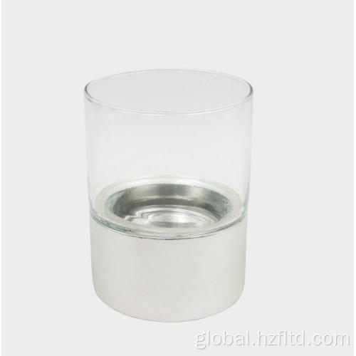  Glass Candle Holder with Resin Base Manufactory